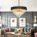 Modern decorbites crystal black clear led chandelier for staircase