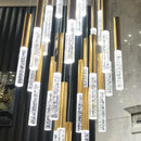 Modern decorbites crystal gold chandelier living room glass rod light