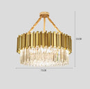 Modern decorbites crystal gold chandelier living room rectangular light