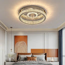 Modern decorbites crystal led ceiling fan bedroom light fixture