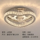 Modern decorbites crystal led ceiling fan bedroom light fixture