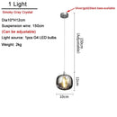 Modern decorbites crystal led chandelier living room orb pendant light