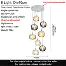 Modern decorbites crystal led chandelier living room orb pendant light