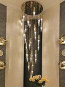 Modern decorbites crystal led large staircase chandelier living room