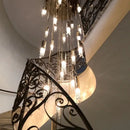 Modern decorbites crystal led large staircase chandelier living room