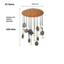 Modern decorbites deco wood and marble led chandelier dining room light