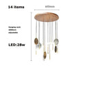 Modern decorbites deco wood and marble led chandelier dining room light