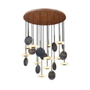 Modern decorbites deco wood and marble led chandelier dining room light