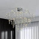 Modern decorbites deluxe crystal star lamp chrome living room chandelier