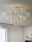 Modern decorbites deluxe crystal star lamp chrome living room chandelier
