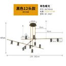 Modern decorbites designer black long chandelier dining room light