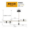 Modern decorbites designer black long chandelier dining room light