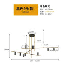 Modern decorbites designer black long chandelier dining room light