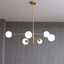 Modern decorbites glass brass chandelier for living room