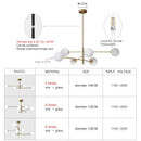 Modern decorbites glass brass chandelier for living room