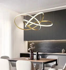 Modern decorbites gold ring led chandelier for dining room lighting