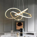 Modern decorbites gold ring led chandelier for dining room lighting