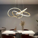 Modern decorbites gold ring led chandelier for dining room lighting