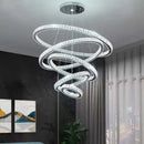 Modern decorbites gold rings crystal chandelier staircase pendant light