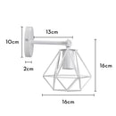 Modern decorbites iron white cage wall lamp bedroom wood sconce