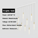 Modern decorbites luxe gold tube chandelier dining room lighting