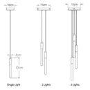 Modern decorbites luxe gold tube chandelier dining room lighting