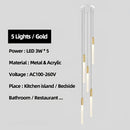 Modern decorbites luxe gold tube chandelier dining room lighting