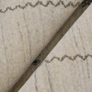 Modern Design Beige Hand Loomed Wool Area Rug