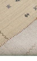 Modern Design Beige Hand Loomed Wool Area Rug