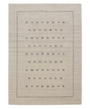 Modern Design Beige Hand Loomed Wool Area Rug