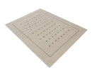 Modern Design Beige Hand Loomed Wool Area Rug