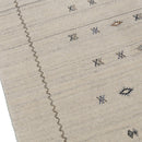 Modern Design Beige Hand Loomed Wool Area Rug