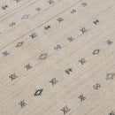 Modern Design Beige Hand Loomed Wool Area Rug