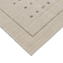 Modern Design Beige Hand Loomed Wool Area Rug