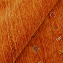 Modern Design Orange Hand Loomed Wool Area Rug