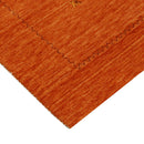 Modern Design Orange Hand Loomed Wool Area Rug