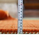 Modern Design Orange Hand Loomed Wool Area Rug