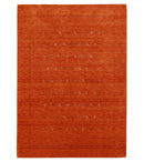 Modern Design Orange Hand Loomed Wool Area Rug