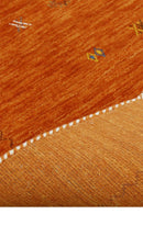 Modern Design Orange Hand Loomed Wool Area Rug