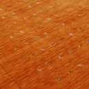 Modern Design Orange Hand Loomed Wool Area Rug
