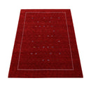 Modern Design Red Hand Loomed Wool Area Rug
