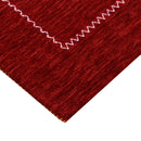 Modern Design Red Hand Loomed Wool Area Rug