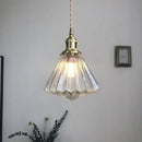 Modern diamond amber glass led pendant light for dining room