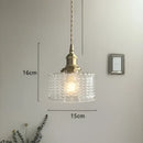 Modern diamond amber glass led pendant light for dining room