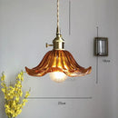 Modern diamond amber glass led pendant light for dining room