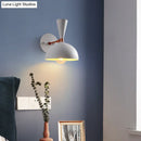 DecorBites™ Modern Dome Sconce: Wall Mounted Metal Lighting with Rotating Node, Black/White