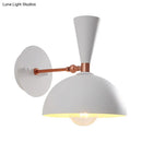 DecorBites™ Modern Dome Sconce: Wall Mounted Metal Lighting with Rotating Node, Black/White