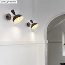 DecorBites™ Modern Dome Sconce: Wall Mounted Metal Lighting with Rotating Node, Black/White