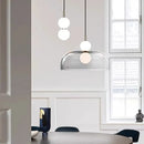 Modern double balls glass chandelier – kitchen pendant light