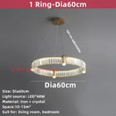 Modern double ring crystal ceiling chandelier living room light